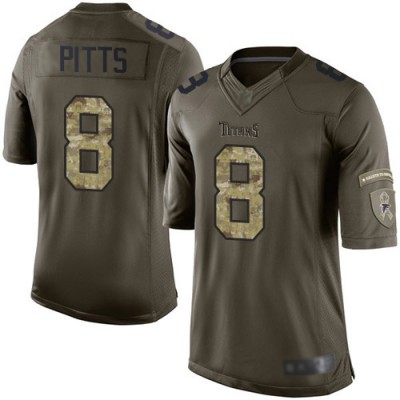 Nike Atlanta Falcons #8 Kyle Pitts Green Youth Stitched NFL Limited 2015 Salute to Service Jersey Youth